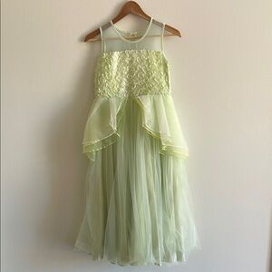 Trish Scully Child Elegant‎ Light Green Layered Dress